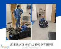 LES ENFANTS VONT AU BLOC EN VOITURE